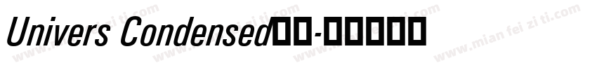 Univers Condensed黑体字体转换